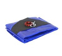 Bâche Piscine 4,2 m - Ronde - Filet d'écoulement - Bleu - Résistante - Anti-UV - Œillets