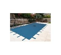 TECPLAST Bâche Piscine rectangulaire - 6x10 m - Couverture Piscine d'hivernage PO155RG avec Filet d'écoulement Central