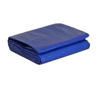 Bâche Piscine 8x14 m - Filet d'écoulement - Bleue - Résistante - Anti-UV - Œillets