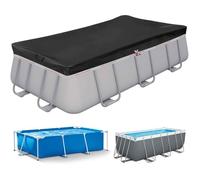 Bâche piscine rectangulaire - Résistante UV Anti déchirure - Protection hivernale - 305x205cm Noire