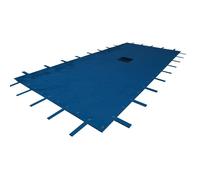 Bâche piscine rectangulaire TERRE JARDIN 12,5 x 6,5 m - polyéthylène 140 g/m² anti-UV - bleu
