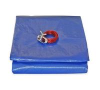 Bâche Piscine Ronde - TECPLAST - PO155RD - Diam. 6,20 m - Protection anti-UV - Filet d'écoulement