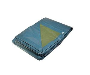 Bâche plastique 10x15 m bleue et verte 150g/m² - bâche de protection polyéthylène