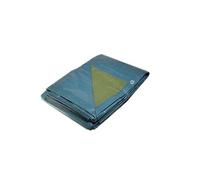 Bâche plastique 6 x 10 m Bleue et Verte Etanche polyéthylène 150g/m²
