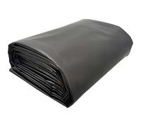 Bâche pour Bassin, bâche Noire Flexible de 5 mil - Rouleau de bâche en polyéthylène Durable pour bassins extérieurs, Membrane d'étanchéité, bâche de toiture et Couverture de Sol paysagère (1