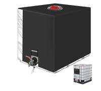 Bache pour Cuve 1000L IBC, Bâche de Protection Solaire, avec Un Film Transparent Bache cuve 1000l Anti UV Noir Protection, Recuperateur d Eau de Pluie 1000 litres - 120 x 100 x 116 cm(Noir)