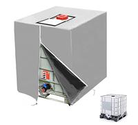 Bache pour Cuve 1000L IBC, DWcouple 420D Réservoir d'eau Couvercle, Anti-UV Anti-poussière Couverture Container Réservoir IBC,Bâche de Protection Cuve IBC avec Fermeture éclair(116 x 100 x 120 cm)