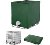 Bache pour Cuve IBC 1000L, Bache de Réservoir d'eau Couvercle, Anti-UV Anti-Poussière Bache de Housse Protection, Bouchon Cuve a Eau Bâche (116 x 100 x 120 cm, Vert)