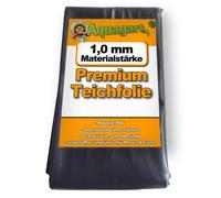 Liner de bassin en PVC 15 m x 2 m 1,0 mm, noir, bâche pour le bassin de jardin