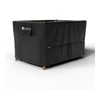 Juskys bâche de protection 120x90x75 cm - Housse Meubles Jardin - UV, Imperméable 1500mm, Aération, Facile à Nettoyer, Sangles & Velcro