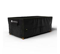Juskys bâche de protection 210x110x75 cm - Housse Meubles Jardin - UV, Imperméable 1500mm, Aération, Facile à Nettoyer, Sangles & Velcro