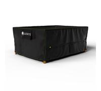 Juskys bâche de protection 242x162x100 cm - Housse Meubles Jardin - UV, Imperméable 1500mm, Aération, Facile à Nettoyer, Sangles & Velcro