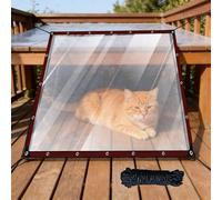 Bâche pour Pergola 240 x 440 cm, en PVC, Imperméable, Transparente, Résistant Aux UV et Déchirure, Bâche Transparente pour Pergola avec Œillets Corde Meuble,Jardin, A