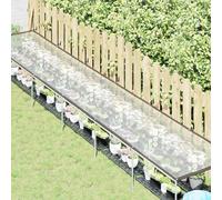 Bâche pour plantes avec œillets 1 x 6 m en polyéthylène, imperméable et robuste, avec œillets en aluminium et bande noire, idéale pour paillis de jardin, protection contre les mauvaises herbes