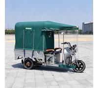 Bâche pour Tricycle Cargo Électrique, Housse Intégrale pour Cadre de Triporteur avec Fermeture Éclair, Entrée/Sortie Facile, Bâche pour Trike Moto 3 Roues(Blue,180x100cm/70.8x39.4in)
