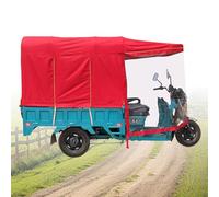 Bâche pour tricycle électrique, Housse de protection imperméable, auvent toutes saisons avec bandes d'avertissement de sécurité, pour Rangement Extérieur(Red,160*110cm)