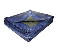 TERRE JARDIN - Bâche de Protection Extérieur, 2 x 3 m - Bâche Multi-Usage Résistante, Polyéthylène 120 g/m², Anti UV - Bâche pour Bois de Chauffage - Œillets en Aluminium - 2 x 3 - Bleu