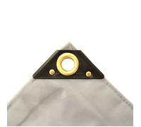 Bâche PVC 650g/m², 3,5 x 6m (21m²), bâche de protection étanche, grise