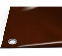 Bâche PVC pour camion 900g/m² matériel (3m x 5m, oeillets ronds 20mm, brun RAL8017) marchandise au mètre avec/sans oeillets Bâche de toit Industrie Camion Bâche de camping Bâche de protection Bâche en