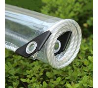 Bâche PVC transparente imperméable avec œillets, bâche résistante aux intempéries auvents résistants pliables,3 × 5M protection contre la pluie bâche pour meubles de jardin plantes serre
