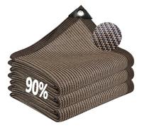 Bâche rectangulaire de protection à 90 % contre les rayons UV pour jardin, en maille avec œillets pour balcon, terrasse, voiture, pare-soleil 2 x 10 m, tissu d'intimité