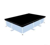 Bâche rectangulaire pour piscine hors sol quatre saisons, imperméable, anti-poussière, résistante au soleil, noir, 221 x 140 cm