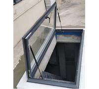 Bâche rectangulaire transparente pour fenêtre de toit plat/inclinée - Couvercle de trappe d'accès pour véranda, grenier, escaliers (140 x 75 cm) - Résistant aux intempéries