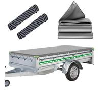 Bâche Remorque 257.5x134.5cm, IMPERMÉABLE Protection Plate, Idéal pour Trelgo NFB250/254, Stema Alu STL 1300/ST/SH 01/02, Pongratz LPA/EPA250, Saris Pearl Unsinn WEB14, 750/850/1000/1300/1500kg