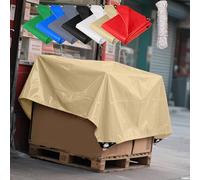 Bâche Renforcée 100 x 310 cm Étanche, Résistant à La Déchirure, Bâche Imperméable pour Extérieur avec Œillets Renforcés, pour Bois, Meubles, Jardin, Voitures, Couleur Crème