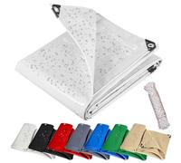 Bâche Renforcée 120 x 330 cm Aux Intempéries, à La Déchirure, Bâche de Protection Contre La Pluie Peut Être Personnalisé, pour Extérieur, Balcon, Toit, Pergola, Blanc