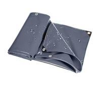 Bâche Renforcée 300 x 360 cm Résistant à La Poussière, Bâche Imperméable en Plastique avec Coins Renforcés, pour Piscines/Bateaux/Camping/Tente, Gris