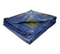 Bâche renforcée - 4x5 m - Ultra résistante - 140 g/m² - Ø œillets : 50 mm - Vert - Polyéthylène