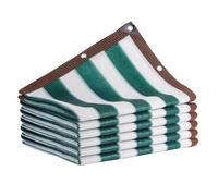 Bâche résistante aux UV avec œillets pour extérieur, terrasse, jardin, cour - Couverture en maille verte et blanche, 1 x 1 m