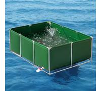 Bâche résistante pour bassin à poissons avec support - Grande structure de piscine hors sol en toile pour le plaisir en plein air, aquarium idéal pour enfants et adultes, décoration de jardi