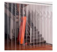 Bâche Rideaus de Séparation Industriel Réglable Rideaux Porte Lanières PVC Plastiques Bande Lamelle Balcon Espace Détente(105x220cm/41.34x86.61in)