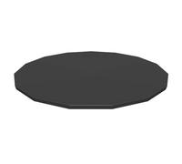 Bâche ronde Bestway Flowclear en PVC de 4,2 m pour piscine hors-sol avec trous de drainage et cordes d'arrimage sécurisées, noire (bâche uniqueme