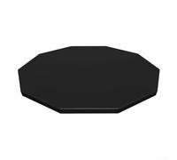 Bâche ronde en PVC pour piscine hors sol, garde l'eau propre et chaude avec trous respirants et cordes sécurisées pour utilisation en extérieur et jardin - 244 cm - Noir