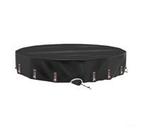 Bâche ronde hors sol pour piscine avec chauffage solaire et système de serrage rapide à cliquet breveté, tissu résistant aux déchirures pour plus de sécurité et d'ajustement (3,7 m)