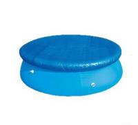 Bâche ronde pour piscine hors sol, filet en polyéthylène respirant avec résistance aux UV, protection contre les débris de feuilles, sécurité des enfants, corde de fixation incluse (B)