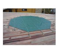 Bâche ronde robuste de 6,7 m, pour piscines creusées de 0,9 à 10,1 m, maille verte de sécurité hivernale, durable, imperméable, résistante aux UV