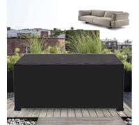 Bache Salon de Jardin Exterieur Impermeable 270x90x75cm/LxWxH Housse de Protection Salon de Jardin, 600D Oxford Housse de Table de Jardin avec Boucle Coupe Vent, Résistance Anti-UV, Noir