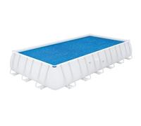 Bâche solaire 703 x 366 cm pour piscine hors sol rectangulaire 640 x 274 cm ou 732 x 366 cm, Bleu