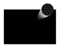 Bâche solaire à bulles flottant pour piscine 6x4m noir Rectangulaire 90340