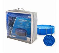 Bâche solaire D4,17 m bleue foncé 180 µ piscine tubulaire D4,57 m