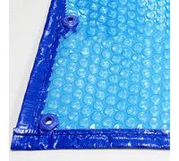 Bâche solaire de piscine avec bulles - Grande bâche solaire anti-poussière et imperméable - Durable - Film d'isolation thermique rectangulaire à bulles bleues - Bâche pliable pour piscines hors sol