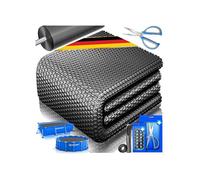 Bâche solaire de piscine - KESSER - 732×366 cm - 400 µm - Réduit évaporation 90% - Translucide résistant UV/Chlore