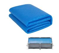 Bâche Solaire de Piscine Rectangulaire 100 x 150 cm Chauffage Solaire Effet Chauffant Écologique Couverture de Protection Anti-Évaporation et Saletés pour Piscine Hors Sol, Bleu