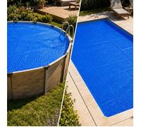 Bâche Solaire Piscine 450 x 220 Rectangulaire 400 Microns Non Bordée Bleu EDENEA
