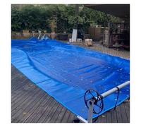 Bâche solaire pour piscine, couverture à bulles robuste, garde la piscine propre et retient la chaleur, design rectangulaire