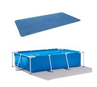 Bâche Solaire pour Piscine, Couverture Thermique Bache a Bulle Piscine Ronde, Isolante et Pliable pour Piscines Hors-Sol Enterrées(BLUE,304x205cm)